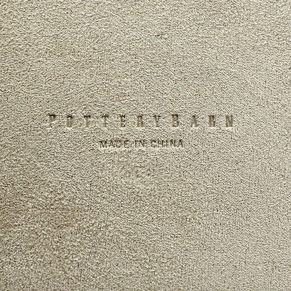 Pottery Barn McKenna Jewelry Box Travel Case 6.5” x 5” x 2” Cream Color Faux - Picture 11 of 12